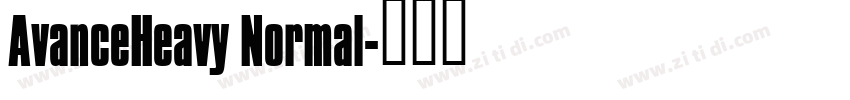 AvanceHeavy Normal字体转换